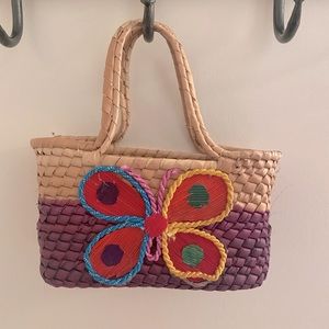 Butterfly Straw Purse / bag